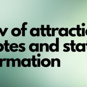 Law of attraction affirmations | loa |quotes on law of attraction | the law of attraction status
