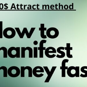 How to manifest money fast law of attraction status | manifestations fast |how to attract money fast