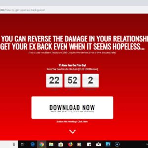 My How to Get Your Ex Back Book: Name Your Own Price!