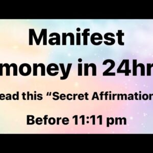Law of attraction for money | manifest money in 24 hr | Affirmations | how to attract money